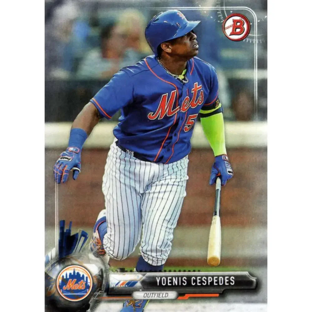 2017 Bowman Yoenis Cespedes # 17 New York Mets